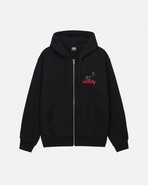 Stussy Apocalypse Zip Mikina s Kapucnou Čierne | SK-20TQHONJX