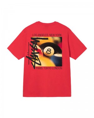 Stussy Billiards Tricko Červené | SK-14ZBEDOAS