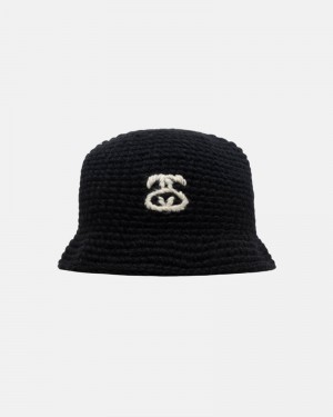 Stussy Bucket SS Link Knit Klobuk Čierne | SK-85OIKASNW