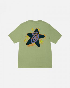 Stussy Galaxy Tricko Zelene | SK-26FLDYVQB