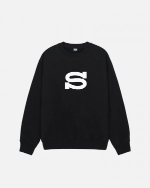 Stussy Letterman Crew Mikina Čierne | SK-41LWRCGJF