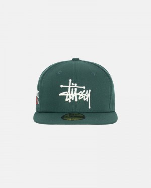 Stussy New Era 59Fifty Authentic Siltovka Zelene | SK-41YQEIXSF