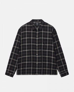 Stussy Shadow Plaid Rayon Kosele Čierne | SK-40XSOBHGC