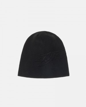 Stussy Skullcap Embossed Smooth Stock Ciapka Čierne | SK-90XOFMTDW