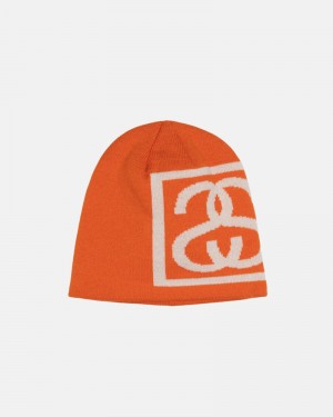 Stussy Skullcap SS Link Ciapka Oranžové | SK-62SWAGXVO