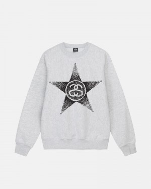 Stussy Stars Crew Mikina Siva | SK-83WFMBIVR